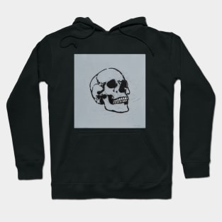 Skull with silver teeth (Skull Spray Art) skull merch Hoodie